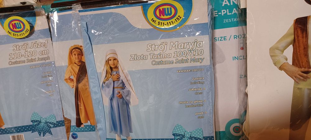 Strój Aniołka ze skrzydłami 92/104 nowy ładny