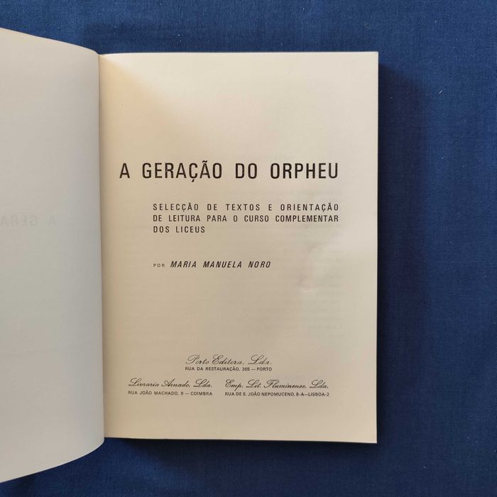 Maria Manuela Nora - A Geração de Orpheu