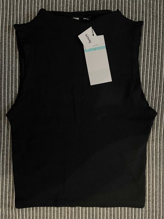 Czarny tank top Sinsay L