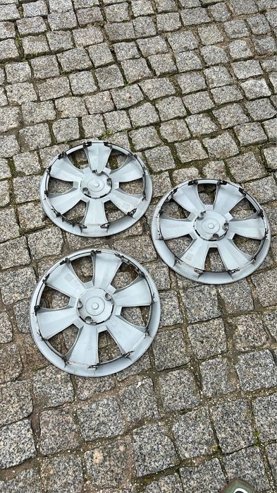 3 tampões originais skoda 15 polegadas
