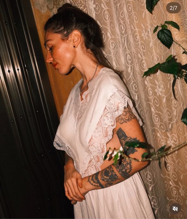 Сукня Kulkate atelier біла сукня з мереживом