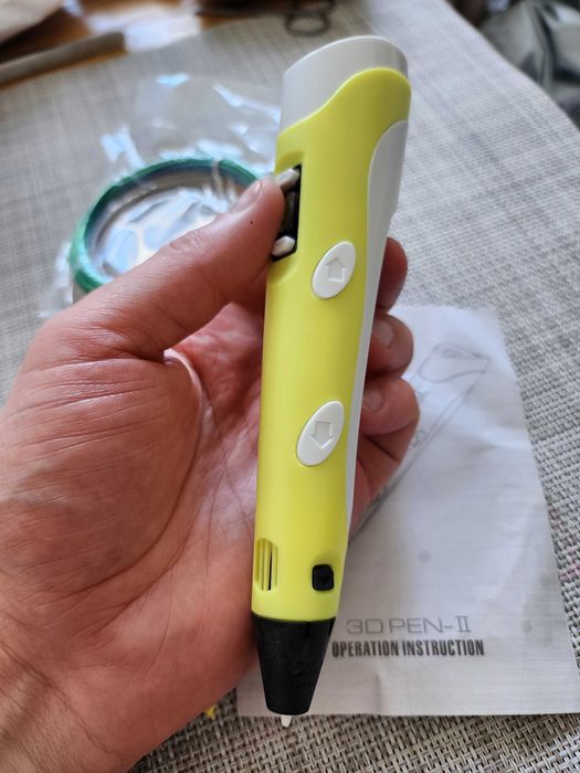 3D ручка з LCD дисплеєм UFT Pen 2 3D принтер для малювання Жовта