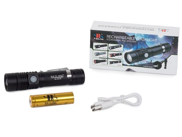 Latarka taktyczna bailong led cree zoom xm-l t6