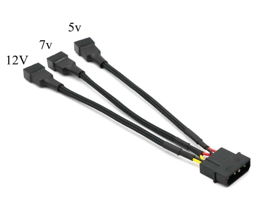 Адаптер Molex => 3x 3-/4-pin 5/7/12V