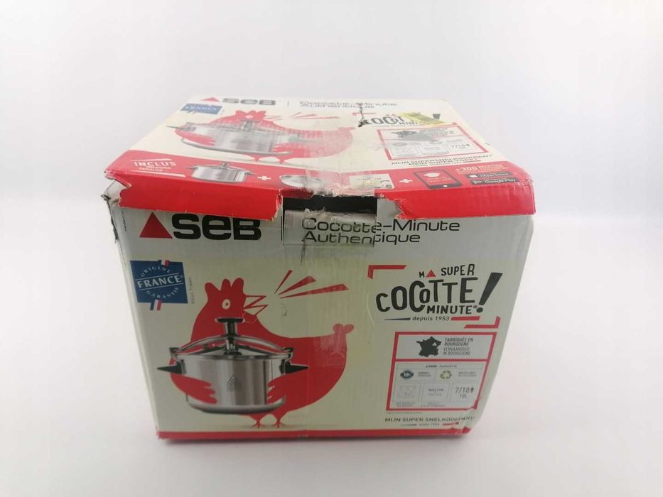 Garnek Szybkowar SEB 10 l srebrny stal nierdzewna