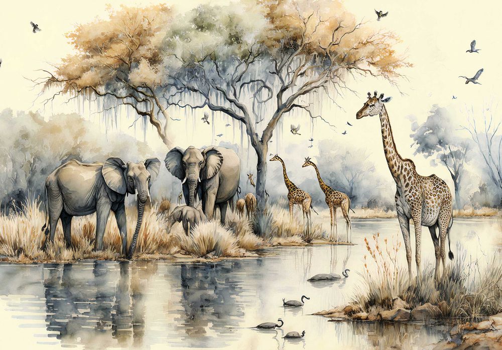 Fototapeta Safari Zwierzęta Do Pokoju 3D Na Twój Rozmiar + KLEJ