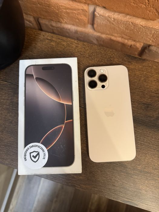 iPhone 16 Pro Max 100% 256gb Desert Titanium | Pustynny Tytan