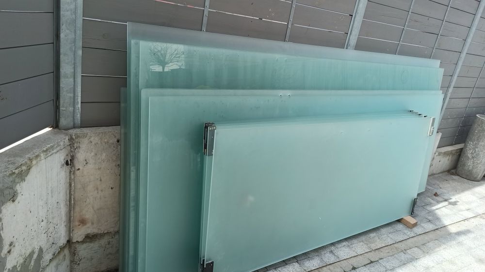 Двері з скла 90*220 см. Склянні офісні, матові, комплект