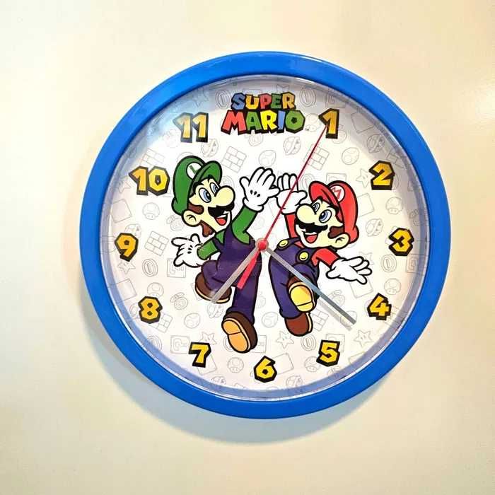 Zegar ścienny Super Mario dla dzieci. Odbiór Warszawa