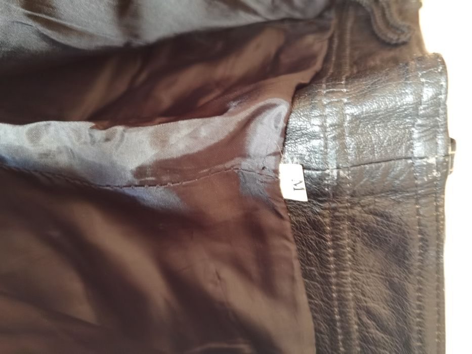 Calças pele cabedal 38