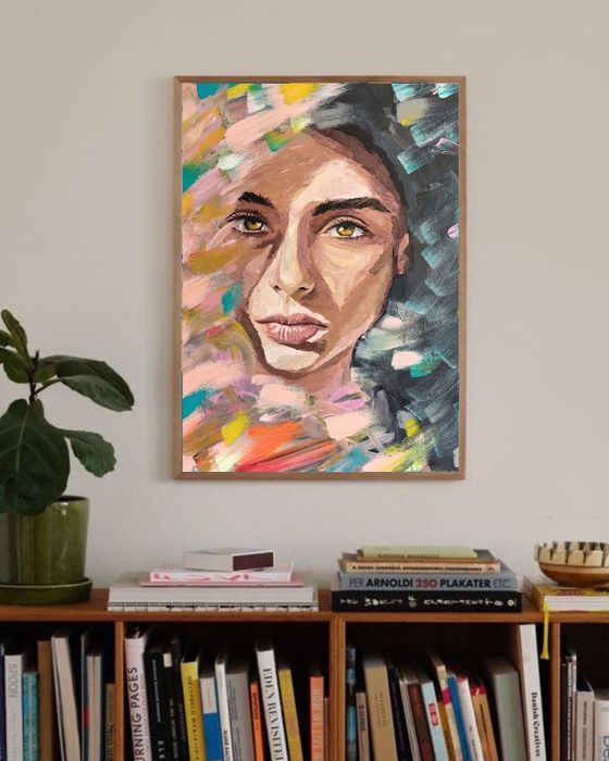 Pintura acrílica feita à mão