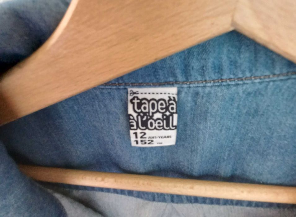 Koszula Jeansowa TAO 152 Miękki Jeans | Perłowe Napy | Gwiazdki | Premium