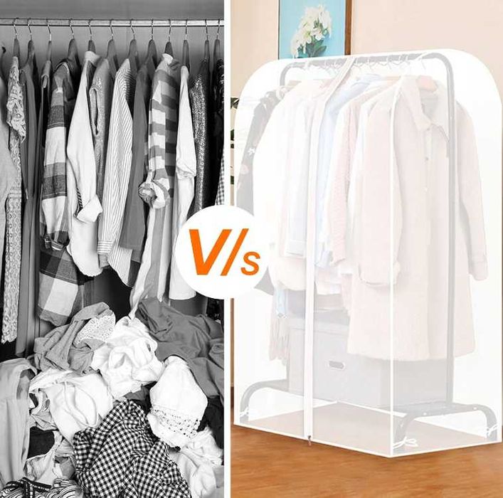 Pokrowiec na ubrania 110cm ochrona przed molami wilgocią przezroczysty