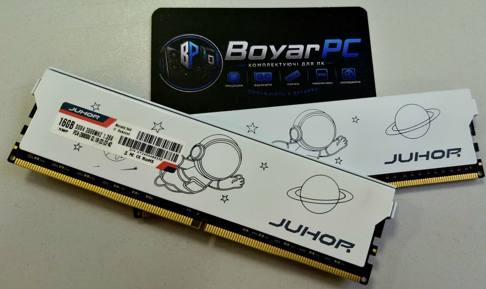 Оперативна пам’ять Juhor DDR4 32Gb Kit (2x16) 3600MHz CL18 (Б/в)