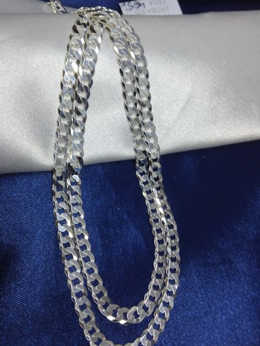 Piękny srebrny łańcuszek męski, srebro 925, dł. 60 cm