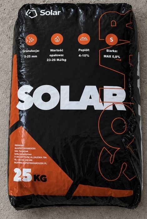 Groszek Solar 26MJ/kg workowany w sprzedaży również pellet