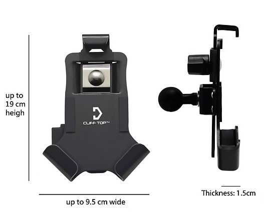 Мототримач телефону Cliff Top. Металеве кріплення телефону на мотоцикл