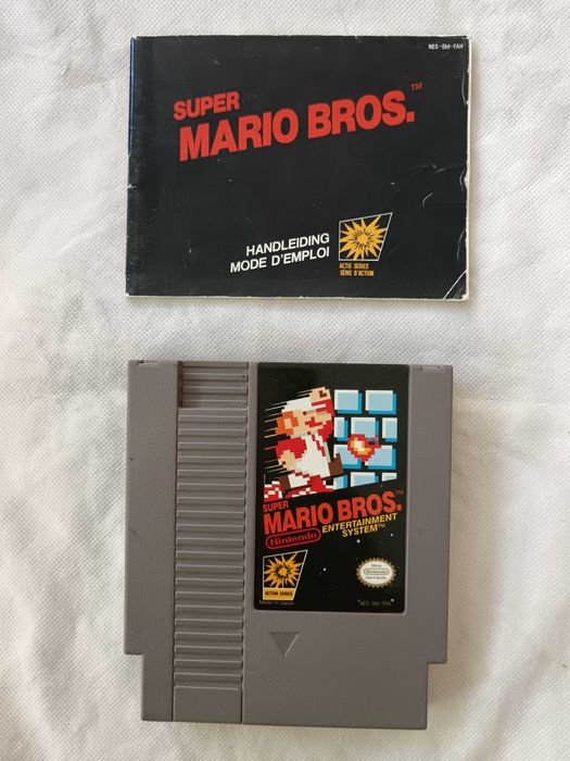 Super Mario Bros [NES, 1987] Solto com capa e manual da Nintendo