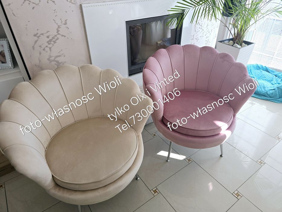 Fotel muszelka-stan idealny
