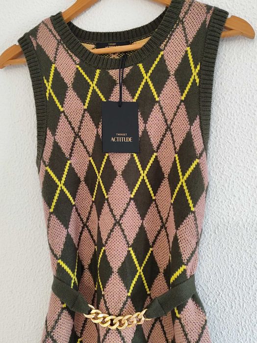 Vestido malha, cintado