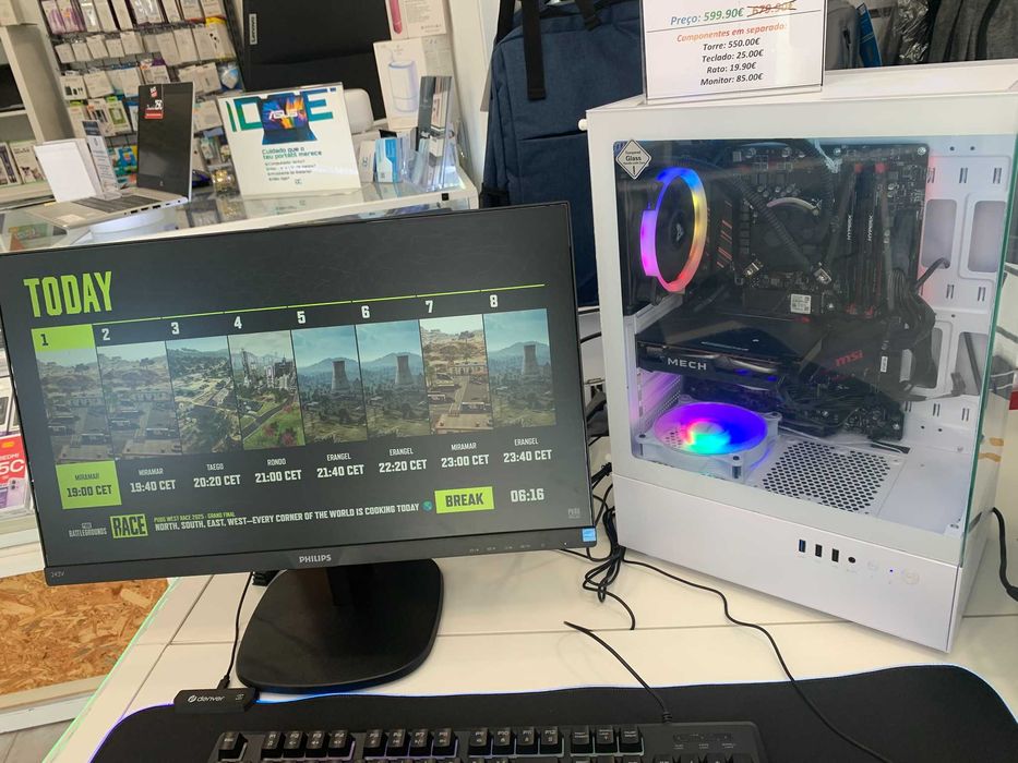 PC Gaming + Periféricos + Monitor + Garantia - Promoção - Loja física