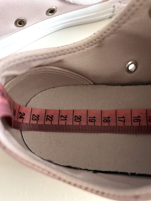 Skórzane trampki Converse 23,5 pudrowy róż skóra naturalna