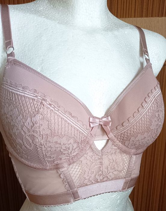 Hunkemöller - różowy przydymiony biustonosz gorsetowy - 80C