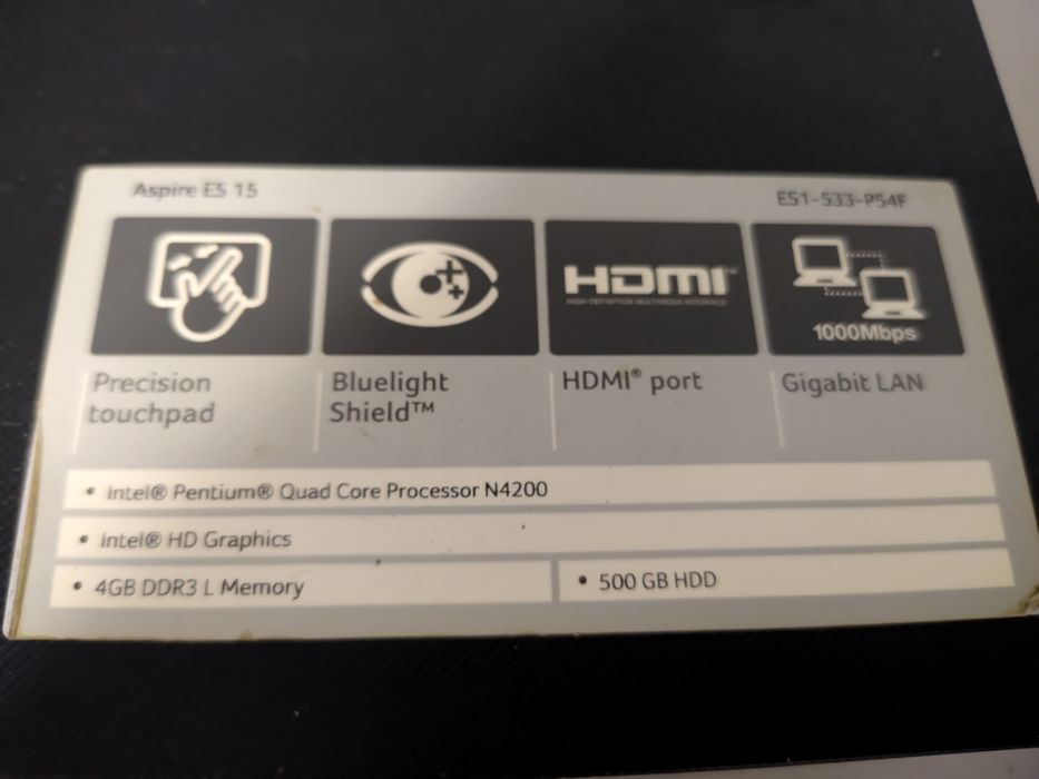 Acer Aspire es 15 es1-533-p54f в робочому стані