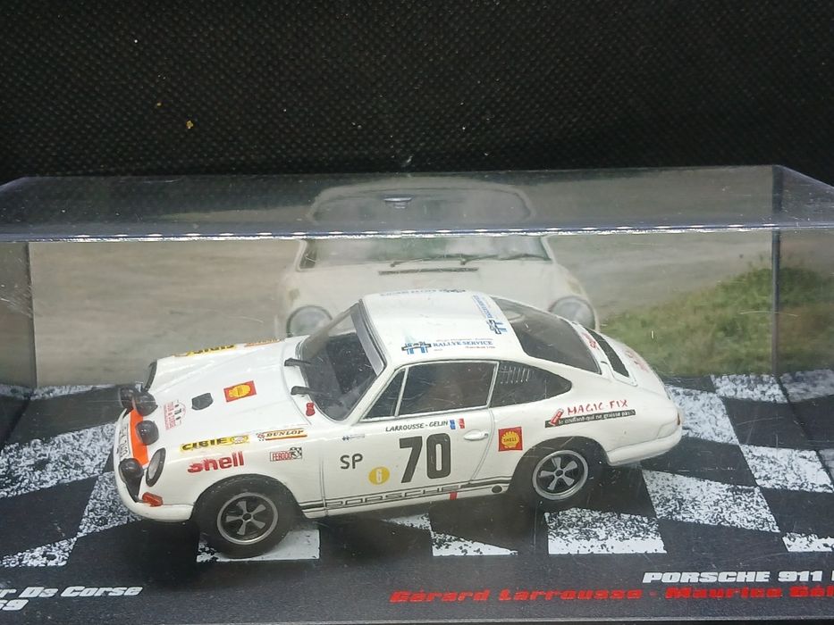 Miniatura  1/43 Porsche  911 R Larrousse vencedor do Tour de Corse 1969