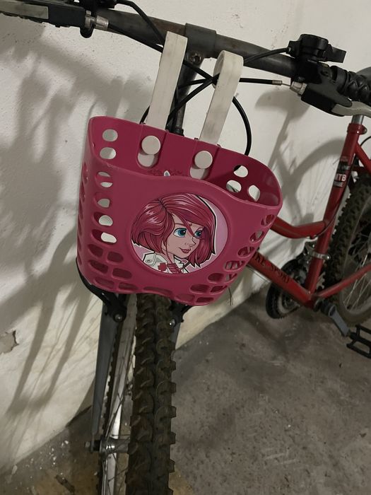 Capacete Menina btwin 53-56cm com cesta