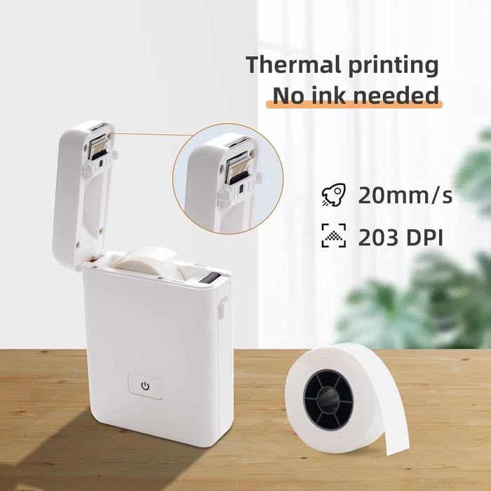 Drukarka etykiet Vretti HP2 bluetooth biała termiczna etykietnica