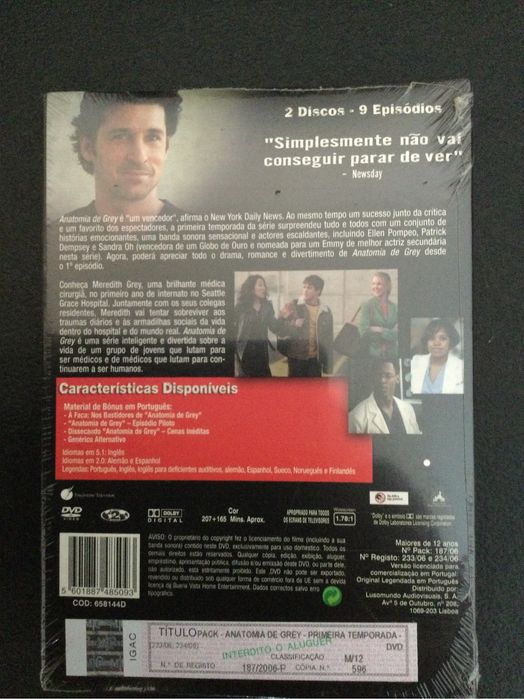 “Anatomia de Grey” - DVD