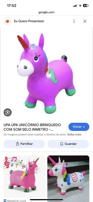 Unicornio saltitao Comprei a minha filha nao gostou