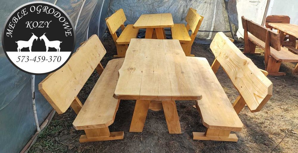 CENY DO KOŃCA LUTEGO! Meble ogrodowe drewniane góralskie Lite drewno