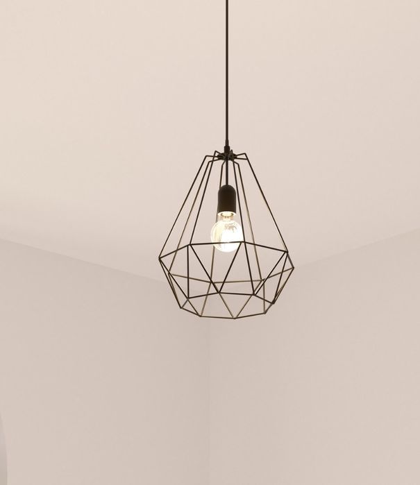 Candeeiro Suspenso Inspire Byron Preto + 2 Lâmpadas Decorativas GIGANTES