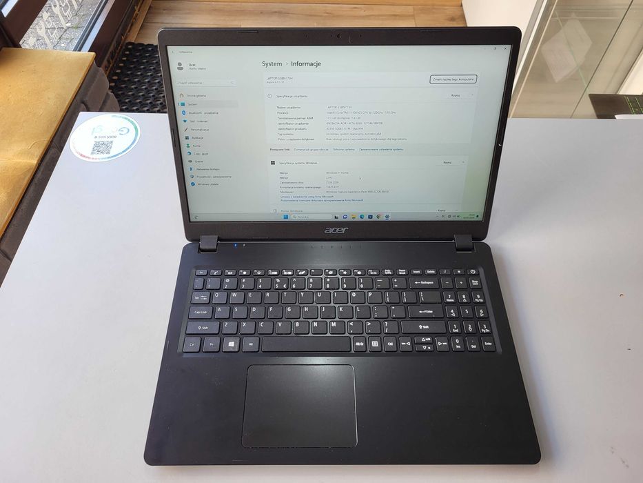 Laptop Acer A315-54 I3-1005G1 12GB SSD 256GB WINDOWS 11