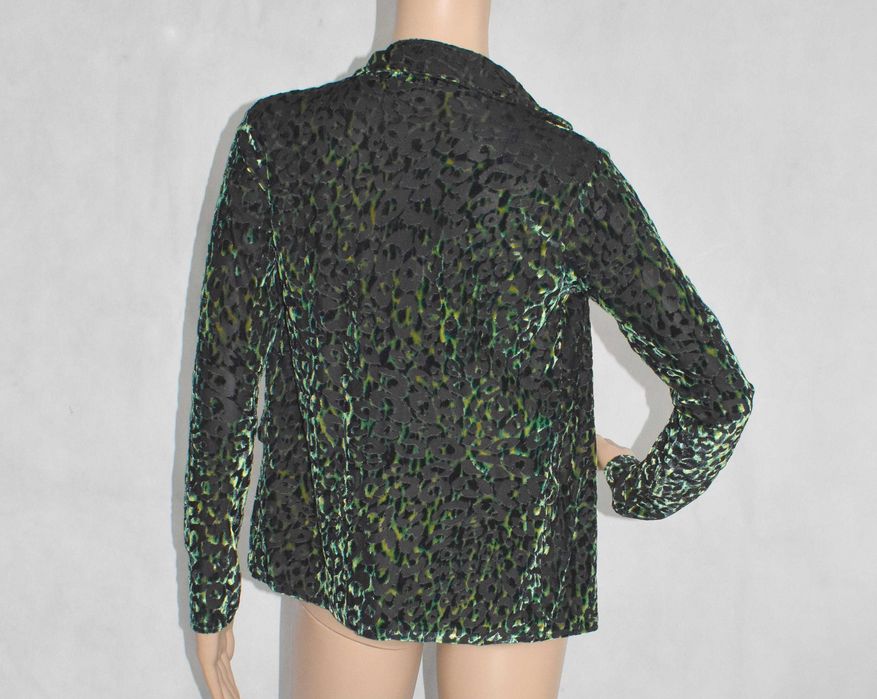 Narzutka PrettyLittleThing 34 panterka zielono czarna elegancka