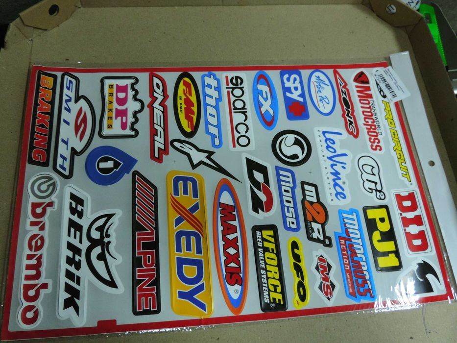 Наклейки набор, спонсоры мультибменд 45×30 На авто или мотоцикл скутер