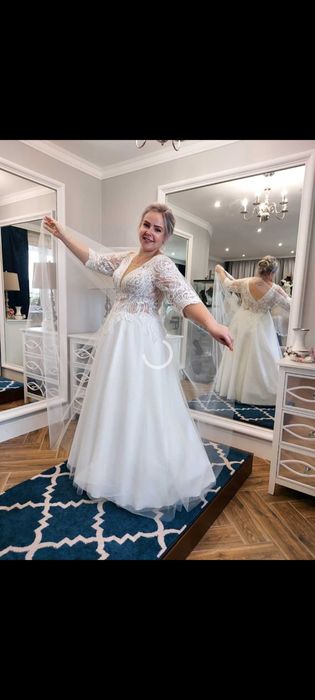 Suknia ślubna- kolor śmietankowy