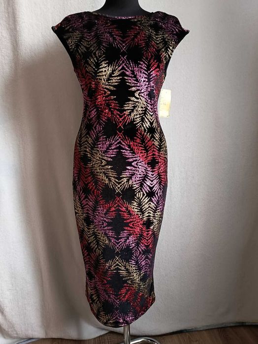 Midi sukienka z broikatowym wzorem L / 40 / 12·Nowy z metką·Malisa