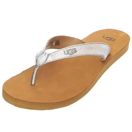 В'єтнамки ugg tawney logo silver metallic