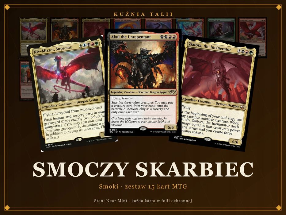 Smoczy Skarbiec | Smoki | zestaw 15 kart MTG Magic | Kuźnia Talii