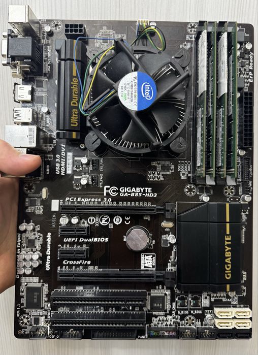 Комплект Gigabyte B85 - HD3 + i3 4130 + 16GB