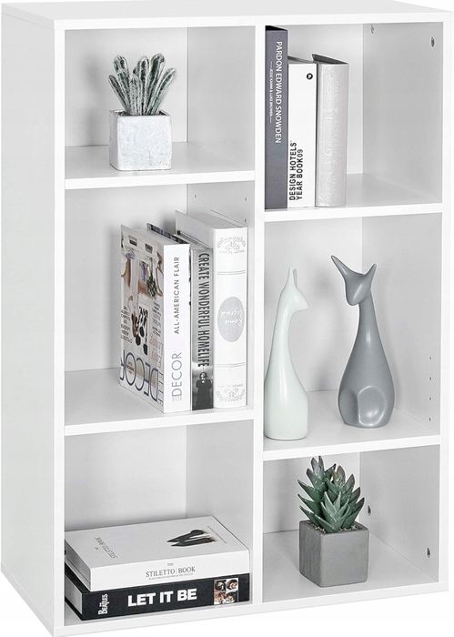 Regał na książki 60x30x90cm biały nowoczesny + szybki montaż