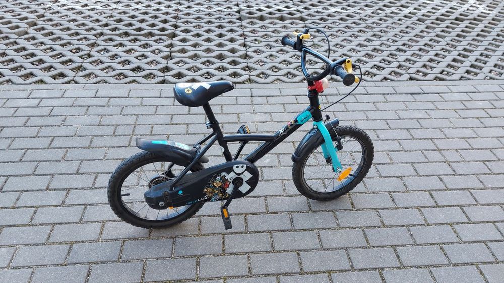 Rower Btwin 16 cali Pirat Decathlon drążki kask