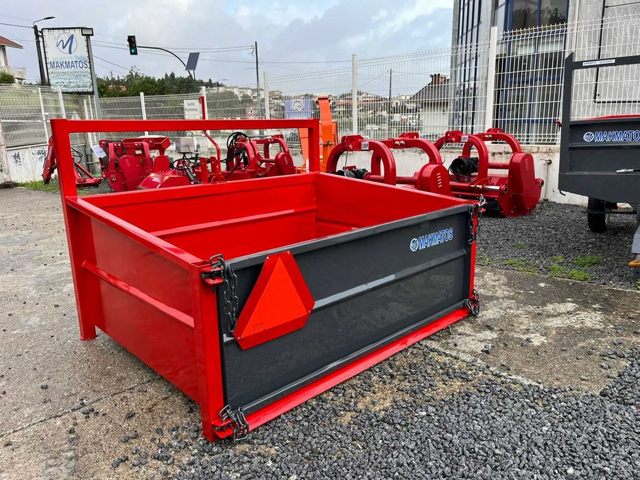 Caixa de carga/gamela para trator reforçada 1.60m c/ báscula NOVO