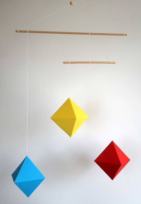 Ośmiościany duży Mobil Montessori Karuzela od 5 tygodnia życia