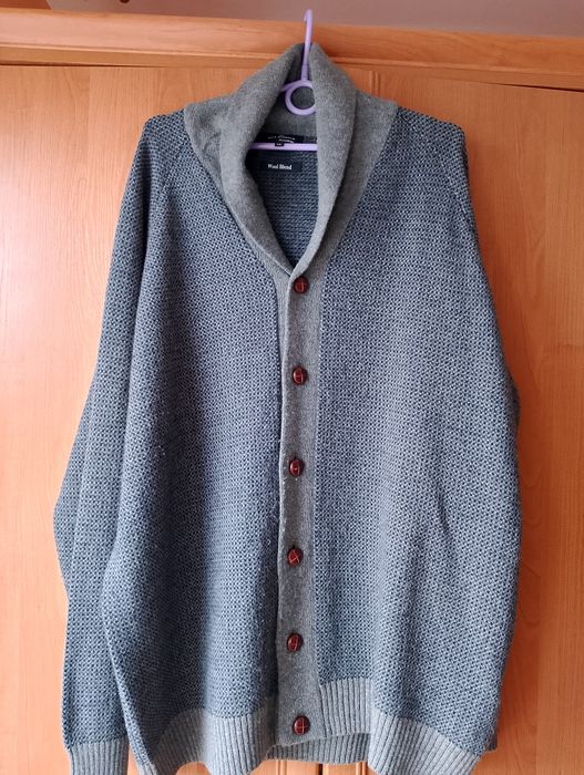 Męski sweter XXL Marks & Spencer z dodatkiem wełny