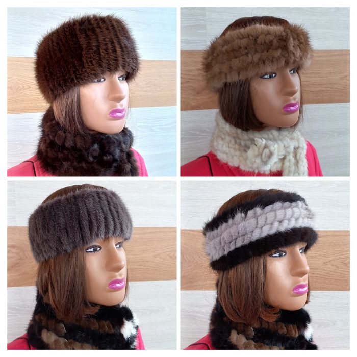 Пов'язки та шарфи з хутра норки жіночі