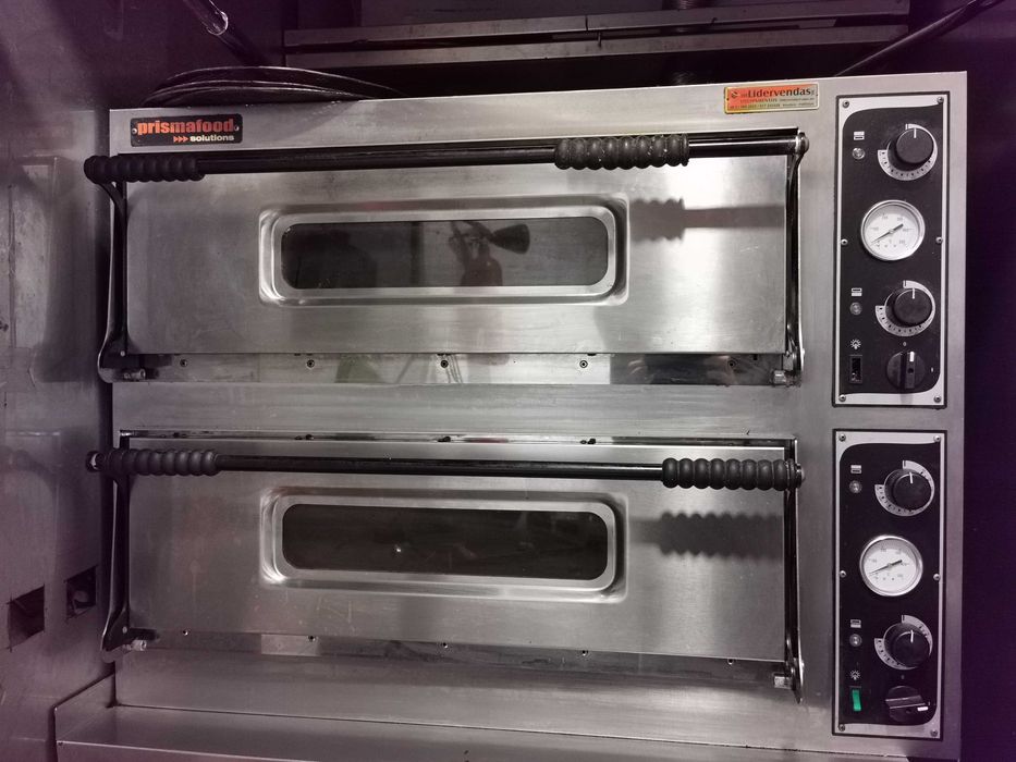 Forno de pizza profissional com 2 câmaras (2 decks), ideal para pizzaria, takeaway ou restaurante